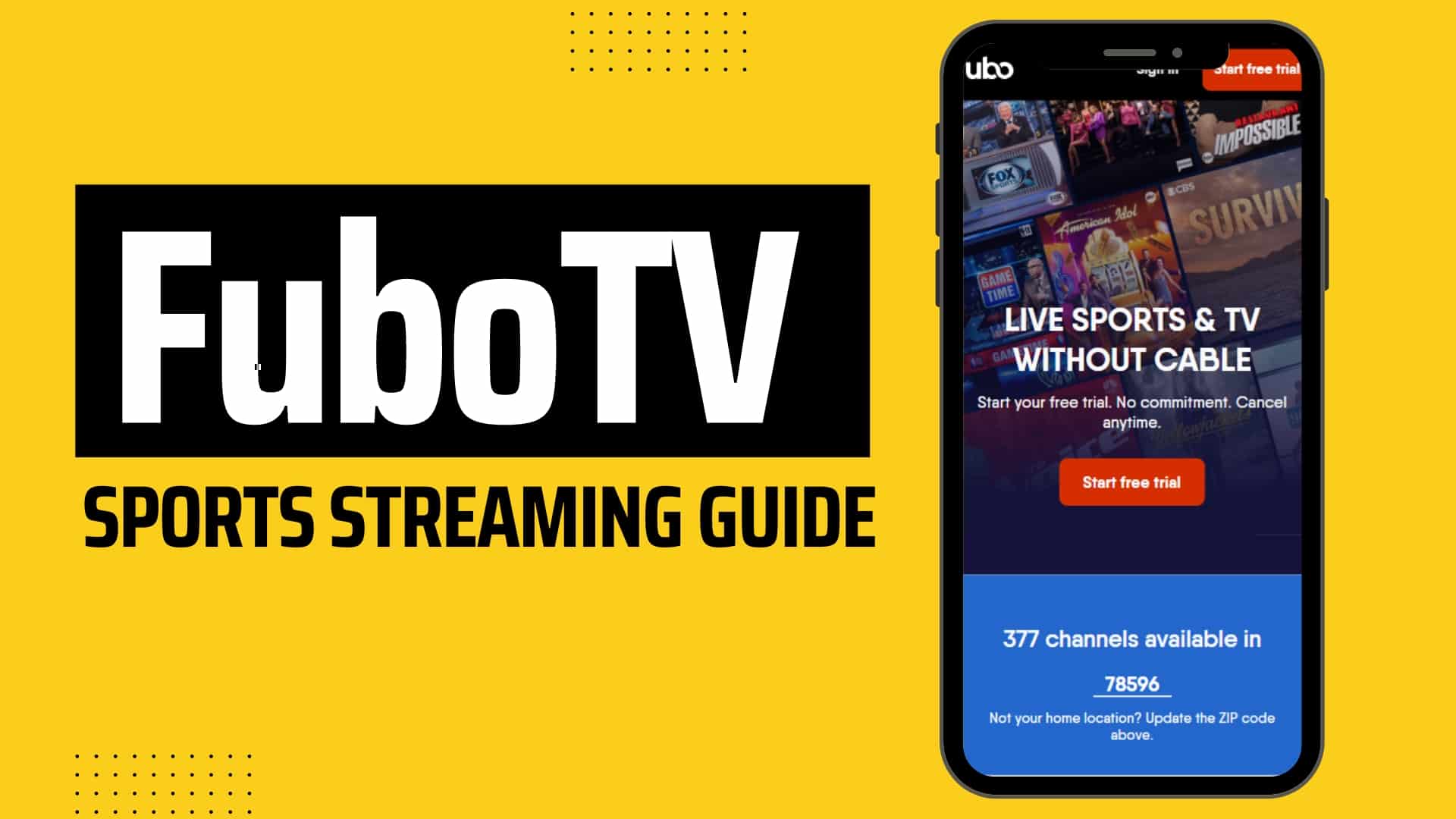 FuboTV Live Sports Streaming - Packages, Channels, Free Trial
